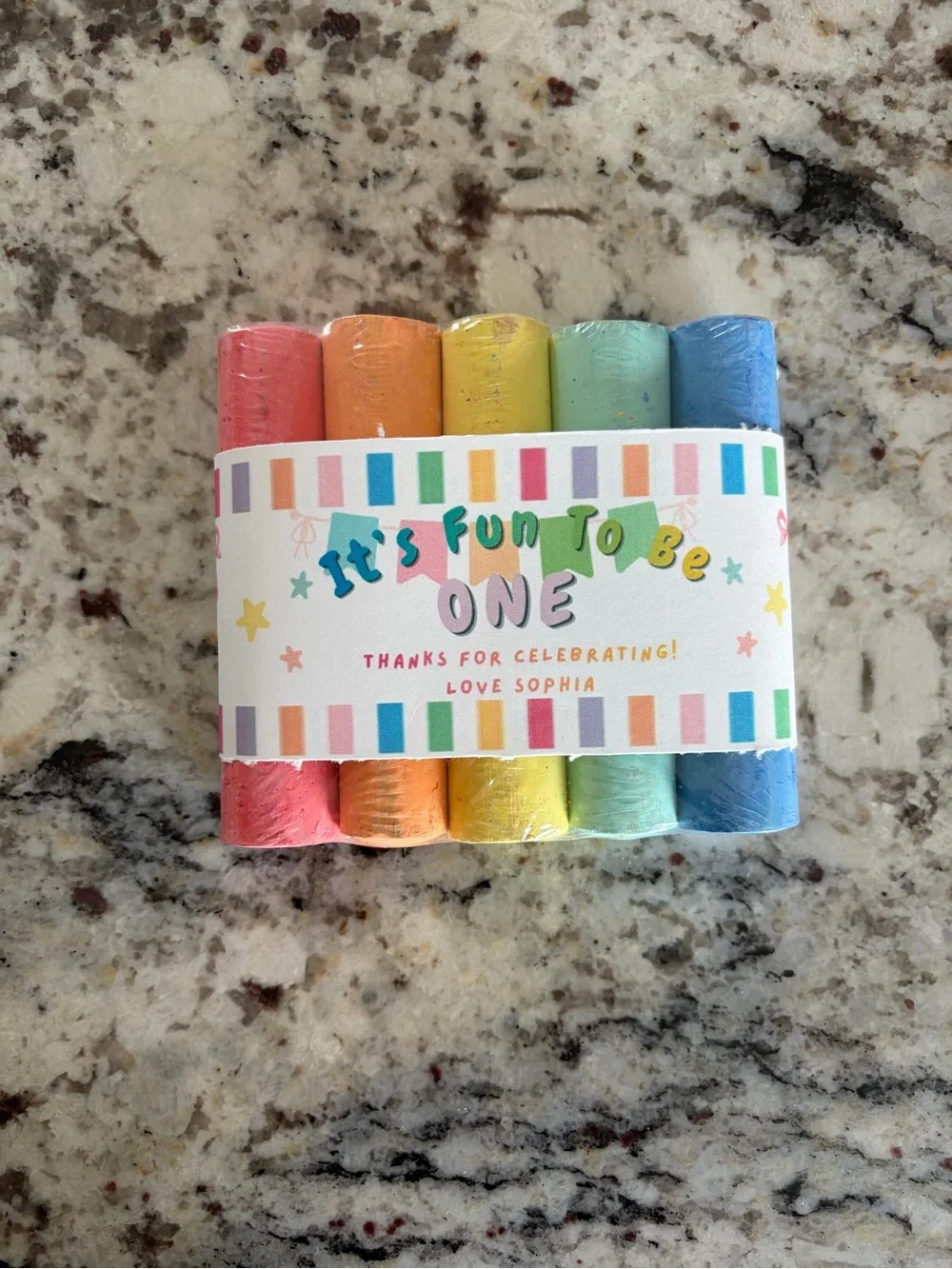 Party Favor- Chalk- Pastel Rainbow 